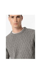Ανδρικό Πλεκτό Πουλόβερ Tiffosi Gunt 10056925 -053 Γκρι