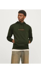 Ανδρικό Φούτερ με Κουκούλα Jack & Jones JJTree Sweat Hood 12257192 Kombu Green