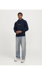 Ανδρικό Φούτερ με Κουκούλα Jack & Jones JJTree Sweat Hood 12257192 Navy Blazer