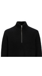 Ανδρικό Πλεκτό Jack & Jones JPRWinter Knit Half Zip 12277992 Μαύρο