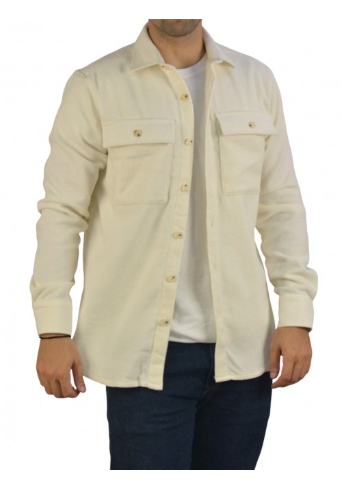 Ανδρικό Πουκάμισο Overshirt Boston 222-1 Λευκό