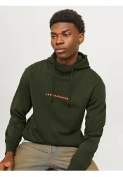 Ανδρικό Φούτερ με Κουκούλα Jack & Jones JJTree Sweat Hood 12257192 Kombu Green Ανδρικό Φούτερ με Κουκούλα Jack & Jones JJTree Sweat Hood 12257192 Kombu Green